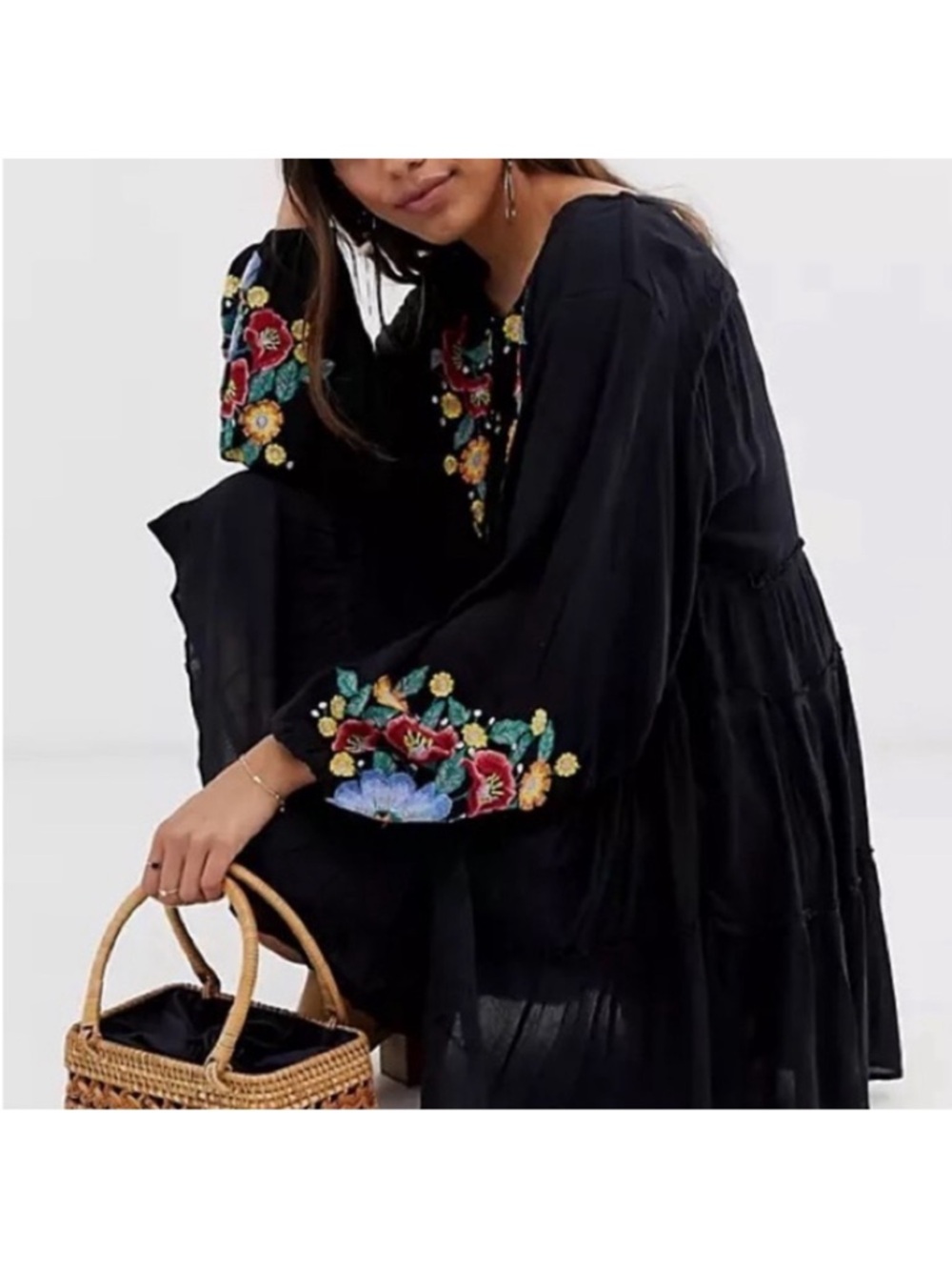 Free People Spell on You Embroidered Mini dress xs - Picture 3 of 10
